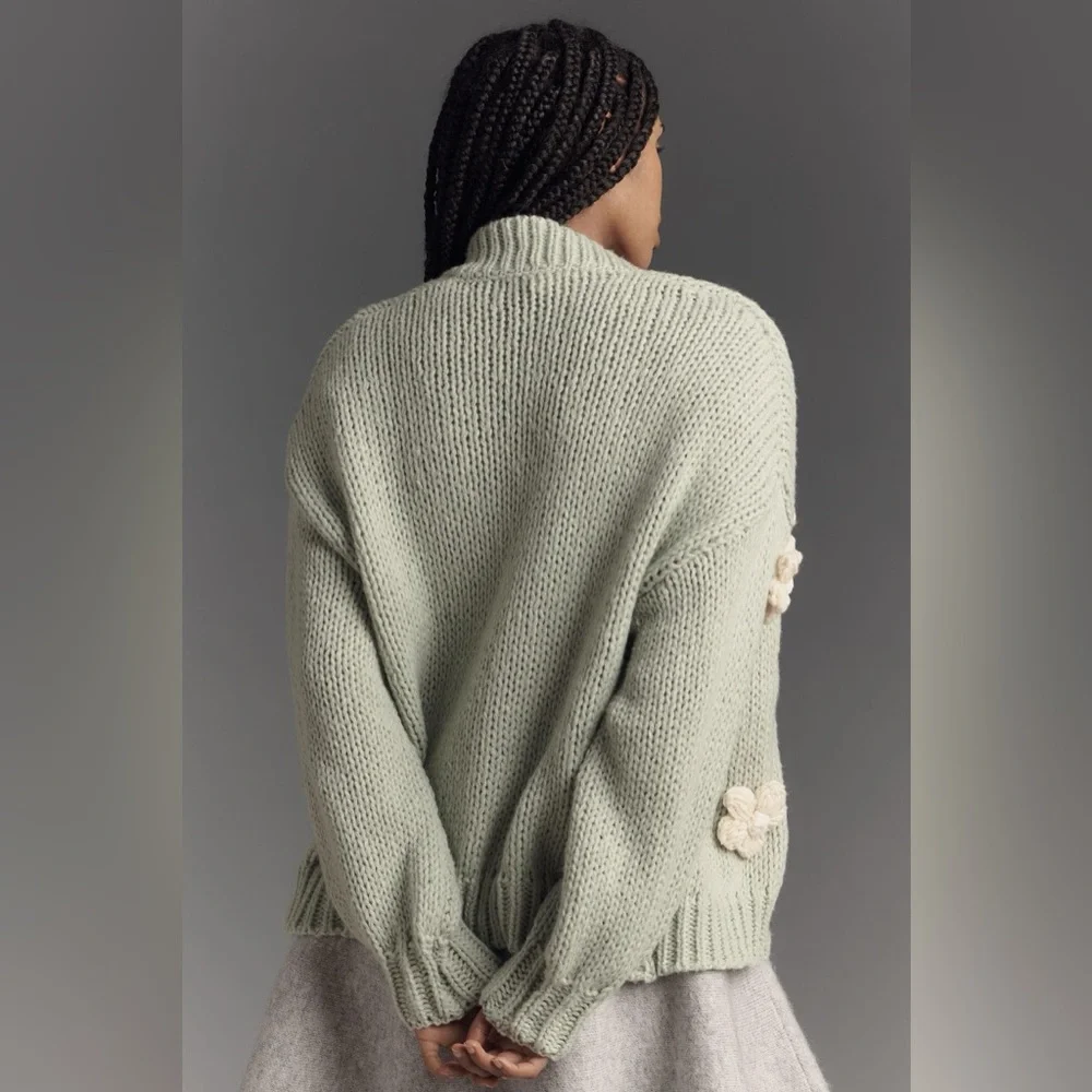 Susannah 3D Flower Cardigan Sweater 🌼 - Picture 4 of 8